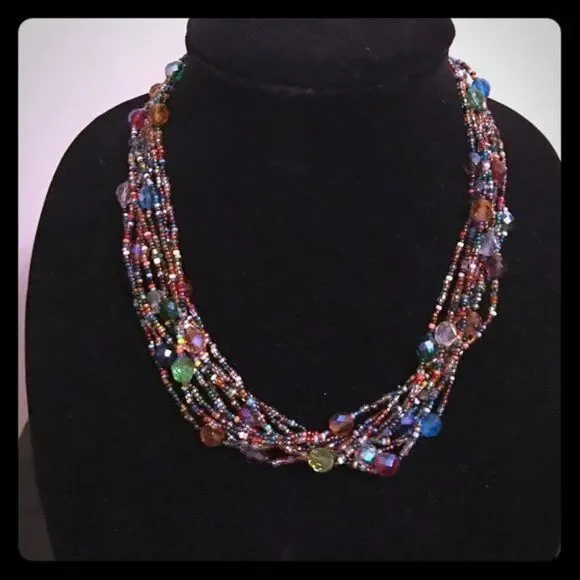 Multicolor Beaded Necklace - Picture 1 of 3